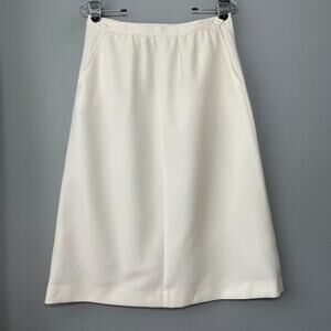 Vintage Skirt Walker & Lane Fits Small Ivory Minimalist Career Chic Old Money